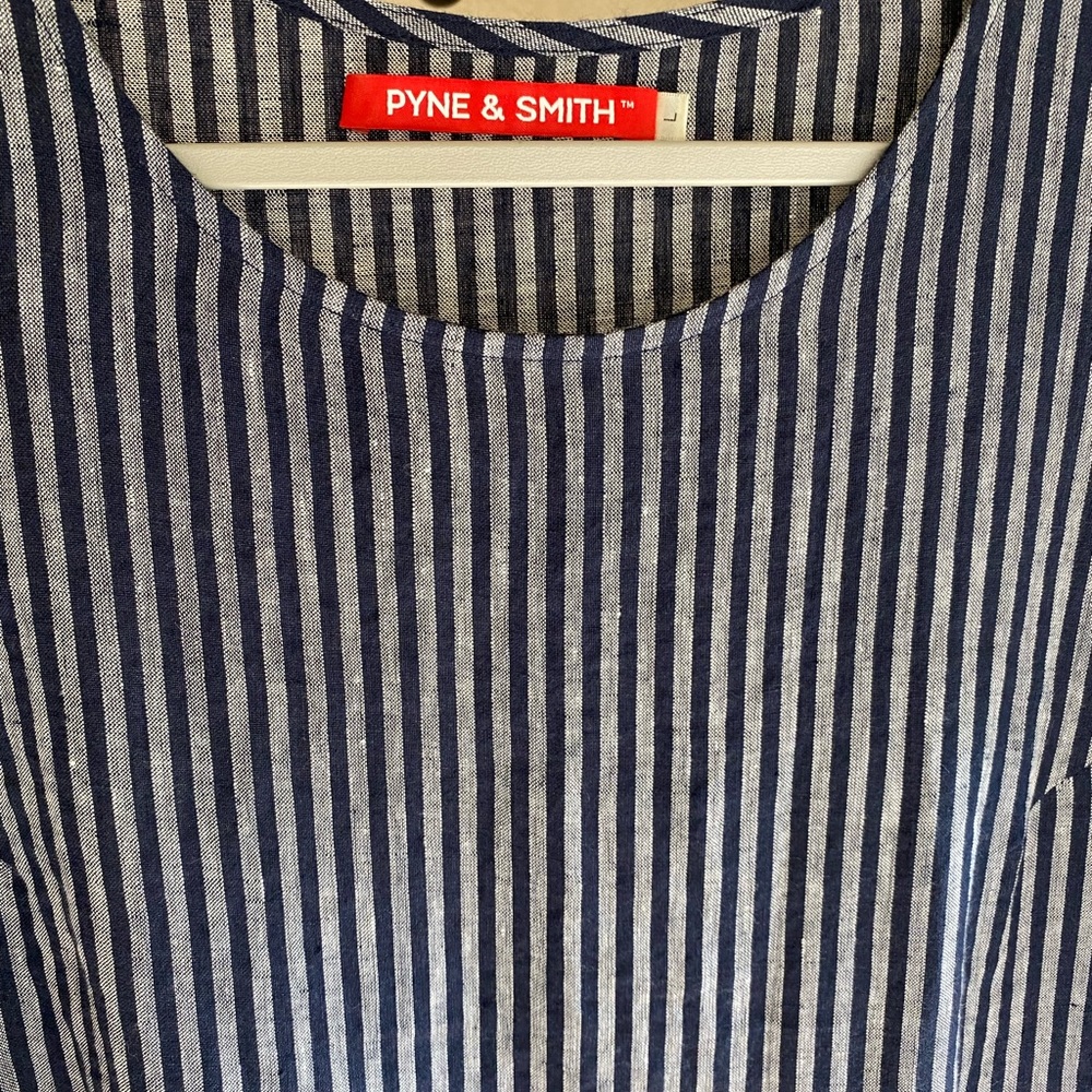 Large no.17 Indigo Stripe Pyne & Smith